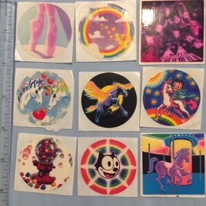 9 Lisa Frank stickers never used from the 1980s